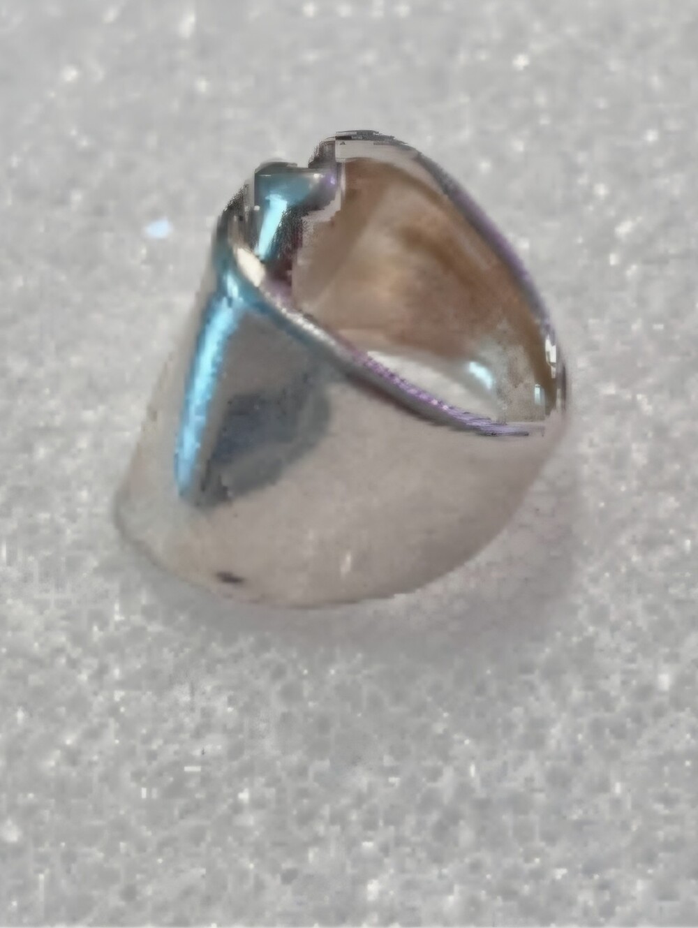 Vintage ISRAELI MODERNIST Electroform Sterling Silver Sculptural Statement Ring - Picture 4 of 4